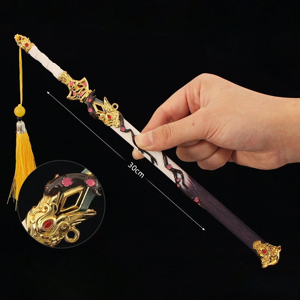 Naraka 30CM: périphériques de jeu d'armes Bladepoint, épée de parfum froid, modèle entièrement en métal, jouet d'entraînement en plein air, cadeau de collection