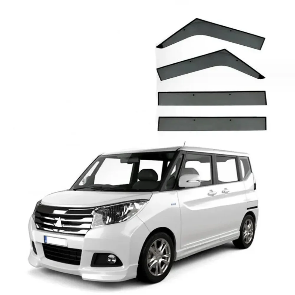 Window Visor Rain Exterior Part Body Kit Accessories For Mitsubishi Delica D2 2011 2012 2013 2014 2015 2021 2022 2023 2024