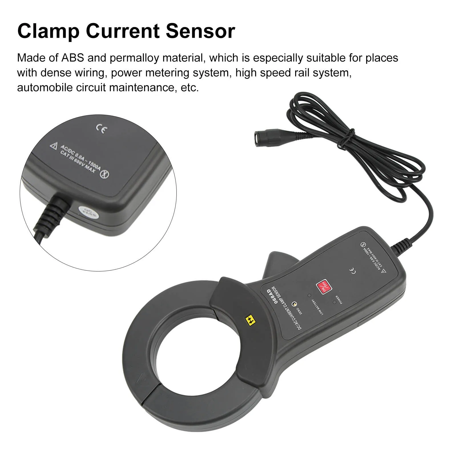 Zangenstromsensor Stromsensor ETCR068AD Zangenstromwandler Tragbarer AC-Stromsensor mit hoher Genauigkeit für die Industrie