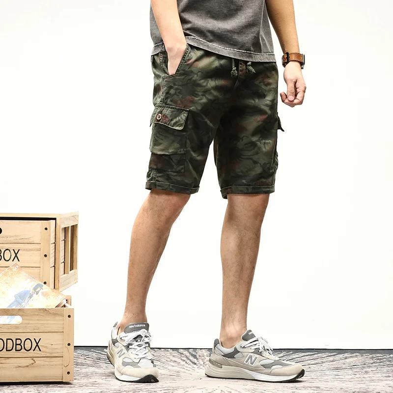 Men\'s Overalls Shorts Men\'s Military Cargo Shorts Army Camouflage Tactical Joggers Shorts Men Loose Work Casual Shorts BL1101