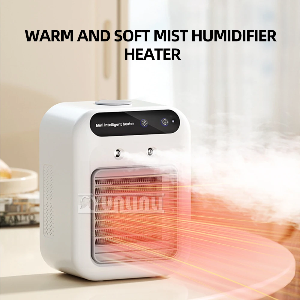 1200W Humidifying เครื่องทําความร้อน สําหรับ Home & Office ขนาดเล็ก PTC เครื่องทําความร้อนเซรามิคแบบพกพามินิพัดลมทําความร้อนไฟฟ้า