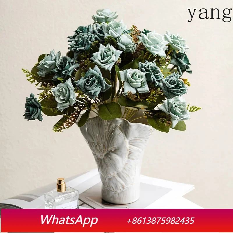 

Белая керамическая ваза для декора стола, ваза для искусственных цветов