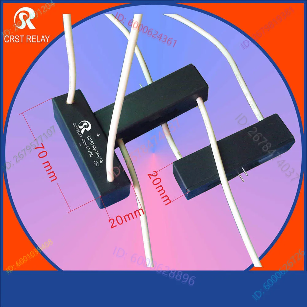 

High Voltage Dry Spring Relay CRSTHV 12V 24V DC with 20KV Lead HM12 Withstand Voltage 15KV