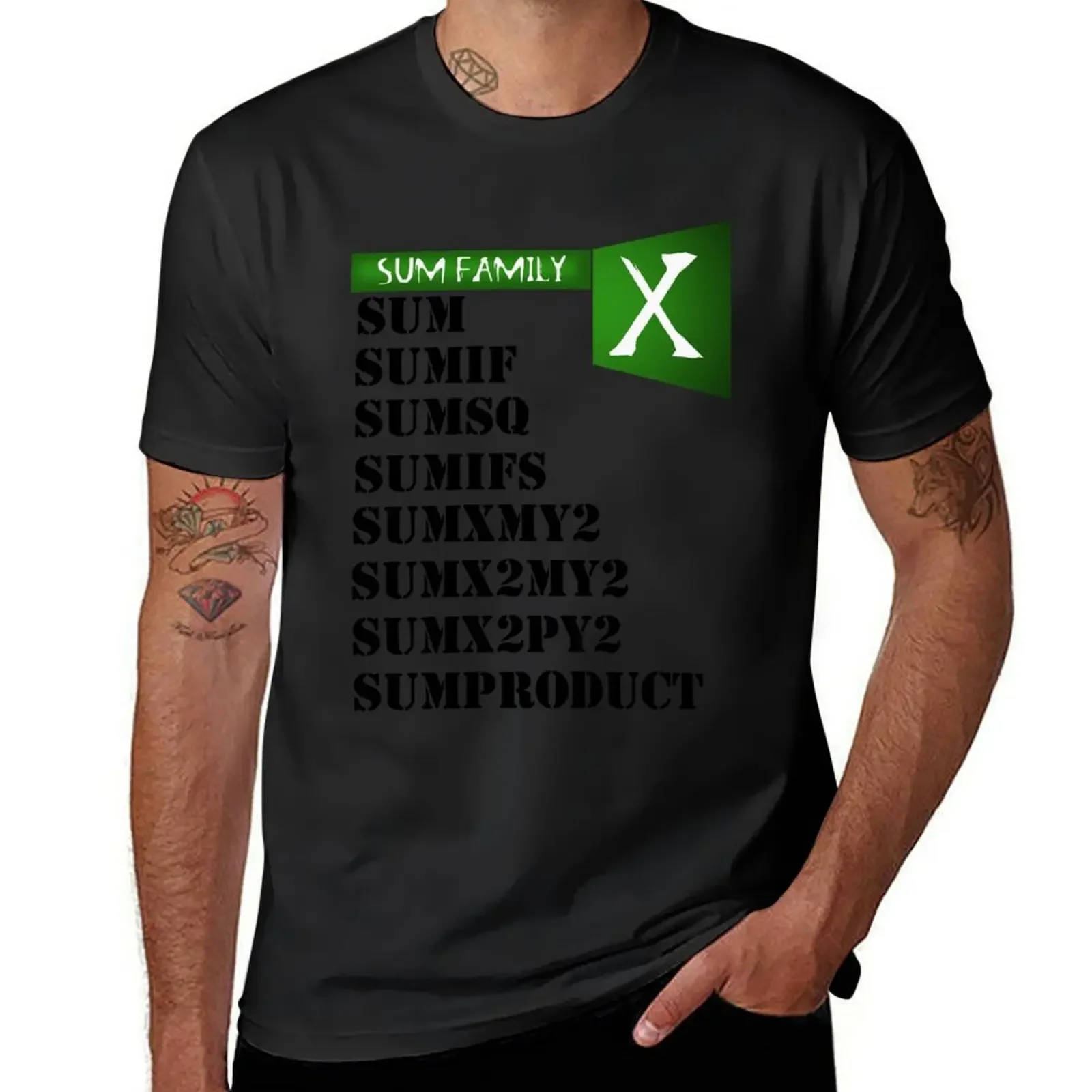 Sum family in excel T-Shirt oversized graphic tee oversizeds Short sleeve tee shirts graphic tee anime shirts men