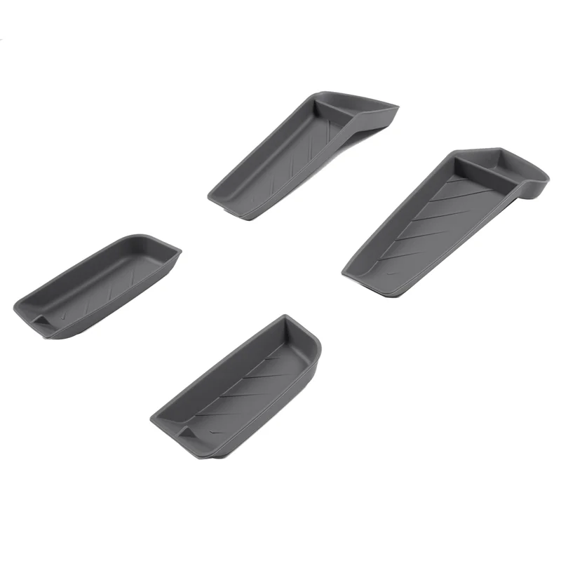 A19Q-For تسلا نموذج S الباب الجانب صندوق تخزين مقبض باب السيارة مظلة صينية المنظم مقاوم للماء بطانة حماية من السيليكون