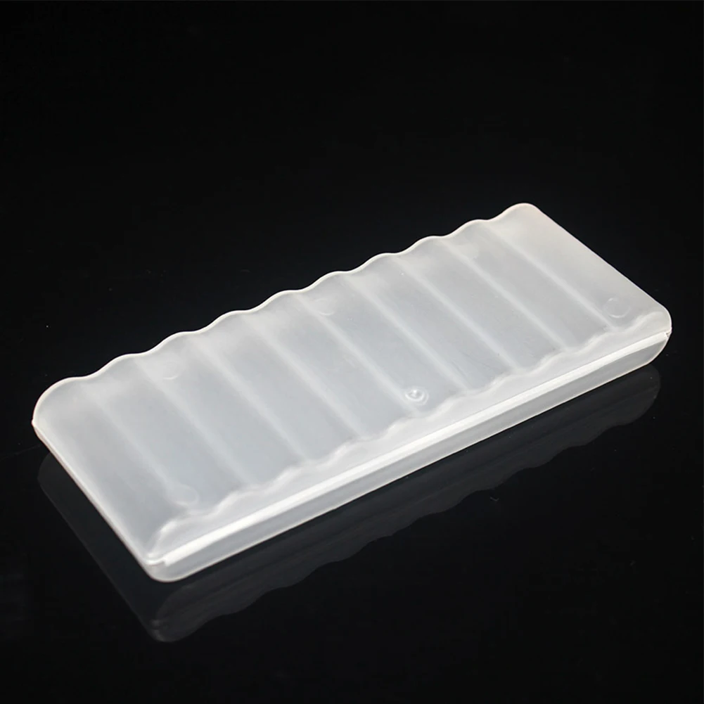 10 Slot Transparent White Plastic Battery Storage Box Hard Container Holder Case For AAA/AA Battery Organizer Accessories