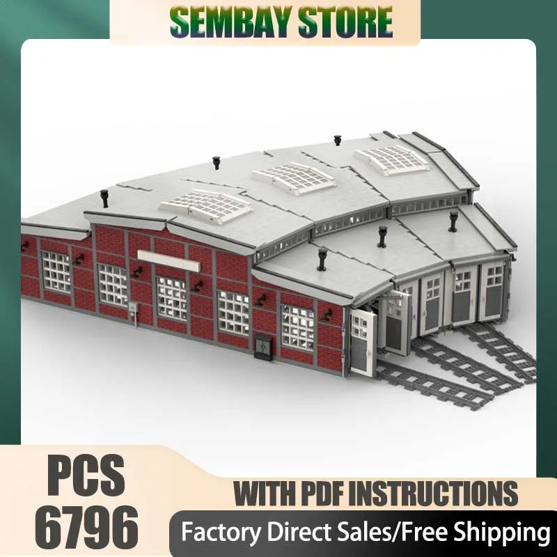 

Модульный круглый навес для автомобилей в стиле Street View, модель железнодорожной станции, технологичный конструктор, рождественская DIY-игрушка для сборки