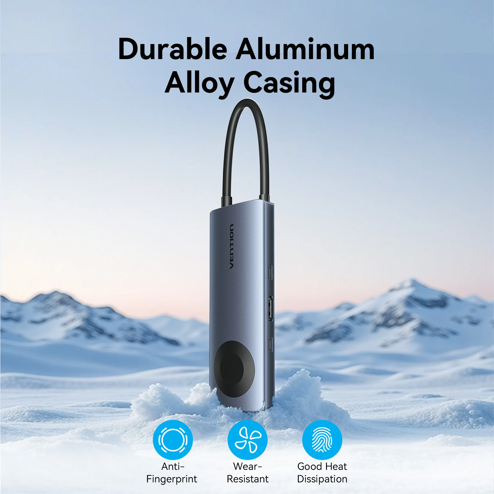 เวนชั่น 6 อิน 1 ยูเอสบี ซี 4K@60Hz ฮับชาร์จไร้สายสำหรับแอปเปิ้ลวอทช์ 1-9 ยูเอสบี 3.0 พีดี 100W อะแดปเตอร์สำหรับแมคบุ๊ค ไอแพด แอร์ โปรแล็ปท็อป