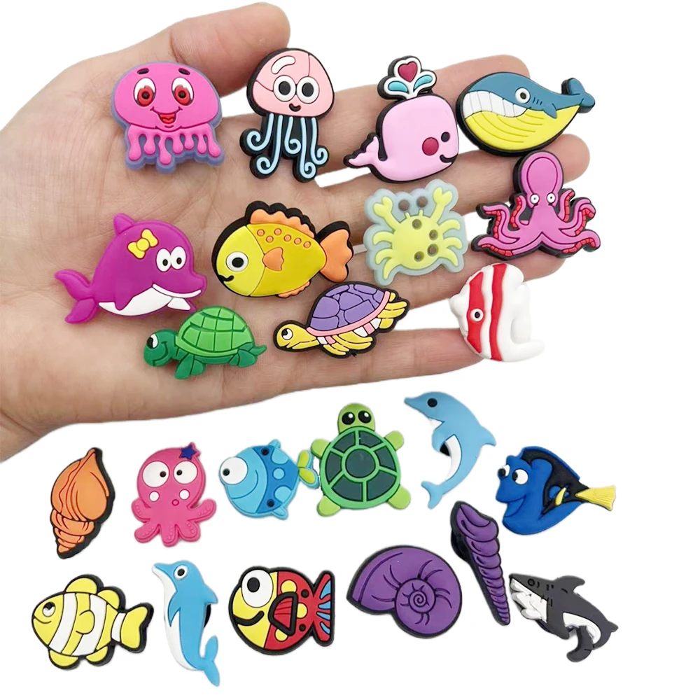 

1-23 шт./компл., серия «Подводный мир», мягкие аксессуары из ПВХ с плоской задней частью, поделки для детей, ювелирные изделия «сделай сам», чехол для телефона для скрапбукинга, компонент