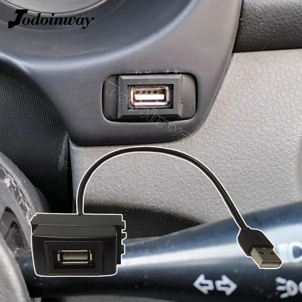 Car USB Interface Adapter Line Extension Lead Cable Charge Data Transfer Wire styling For Nissan March Almera Tiida Teana Navara