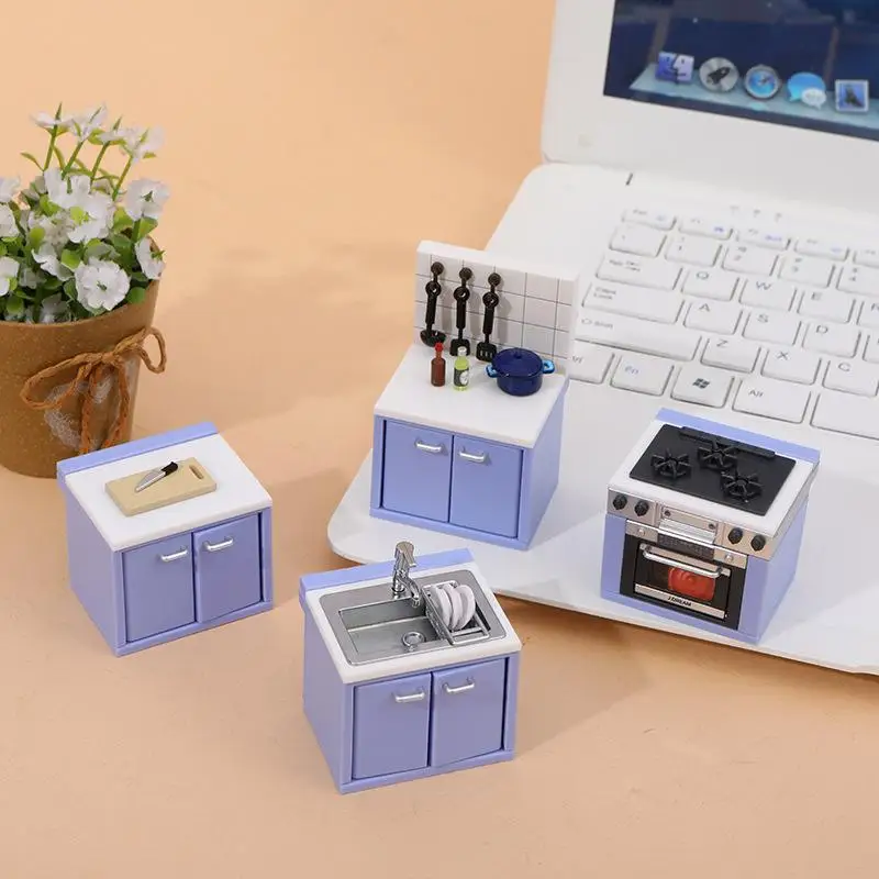 1 Set Simulazione casa delle bambole Mini utensili da cucina Stufa a gas Modello Decorazione scena Casa delle bambole Accessori da cucina in miniatura