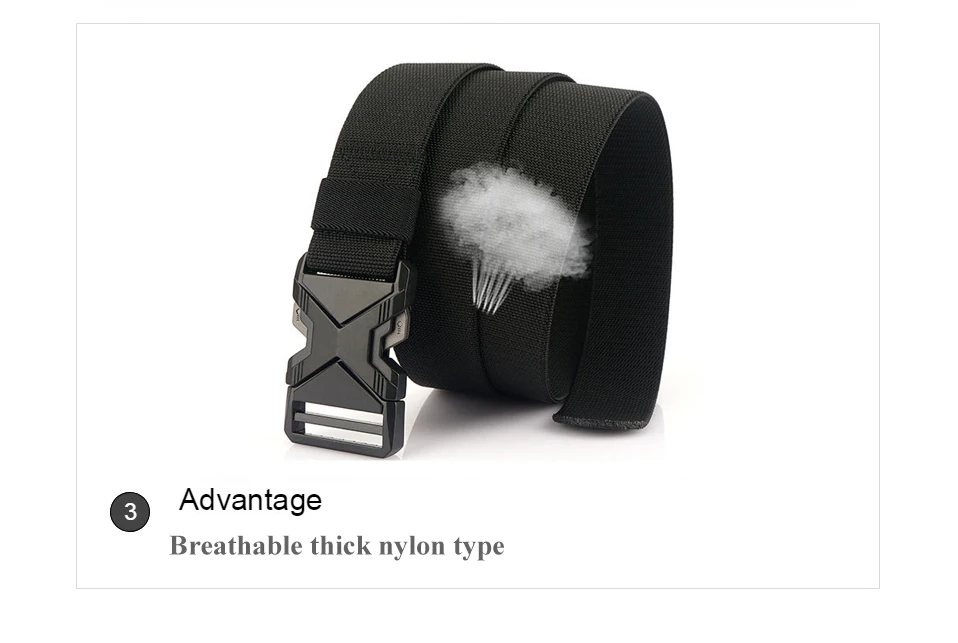 New Quick Release Metal Pluggable Buckle Tactical Belt Breathable Elastic Military Belts For Men Stretch Pants Waistband Hunting