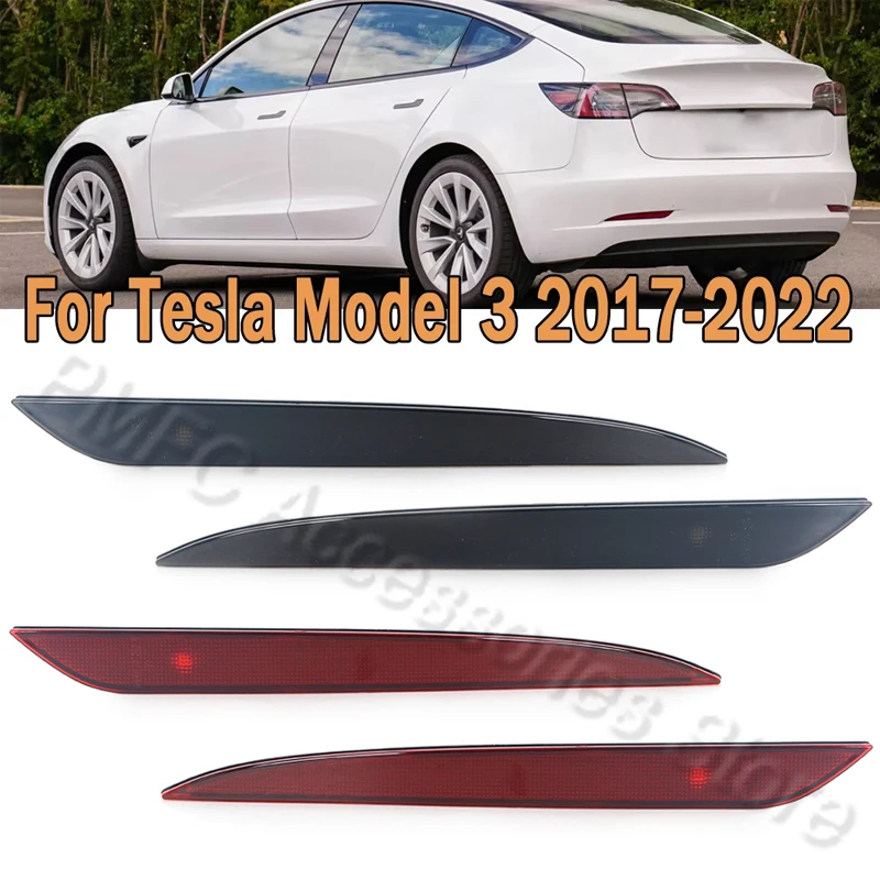 

Brake Light Tail Lamp Rear Bumper Reflector Warming Lamp Car Stop Light 1077406-00-F 1077407-00-F For Tesla Model 3 2017-2022