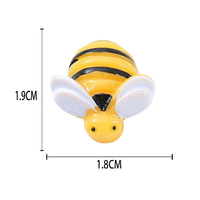 5/10pcs Baby Bumble Bee Miniatures - Resin Flatback Charms Cabochons for Slime or Home Decoden - DIY Mini Fairy Garden Animals