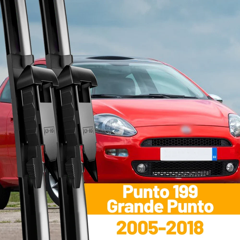 

Front Wiper Blades For Abarth Fiat Punto 199 Grande Punto 2005 - 2018 Windshield Brushes Window Windscreen 2010 2011 2012 2013