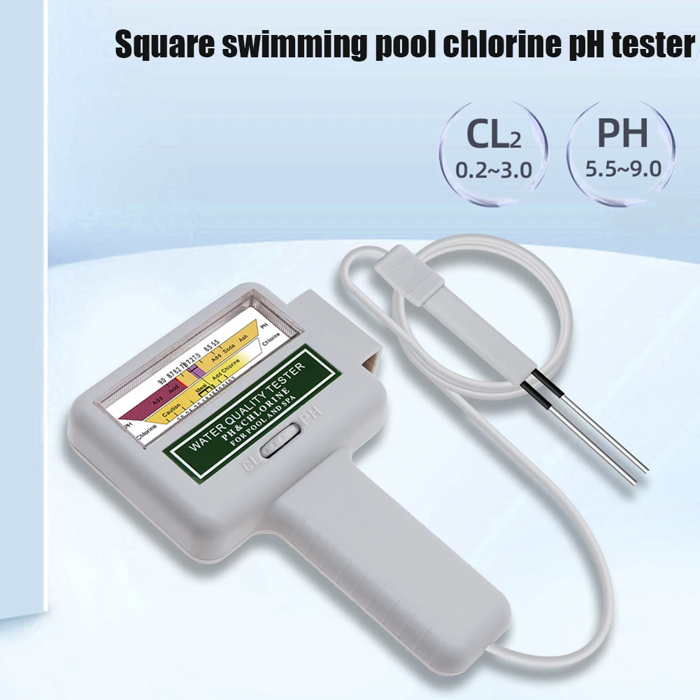 

Portable 2-in-1 Water Monitor PH Chlorine Meter High Precision Easy To Use for Swimming Pool Spa Water Quality Testing Device