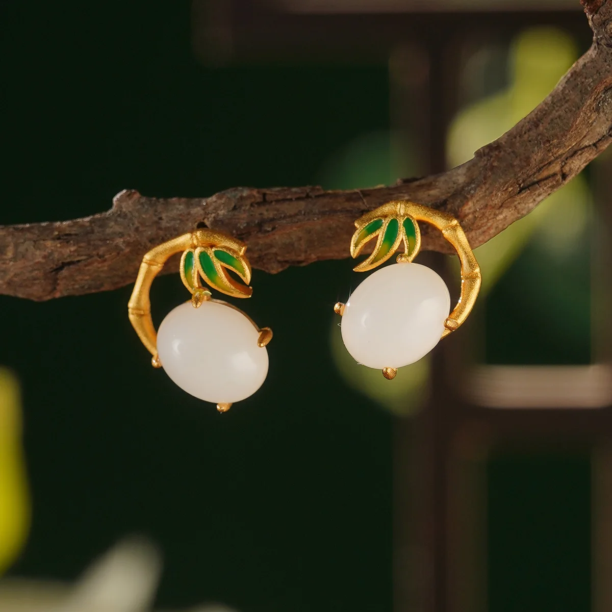 العرقية الصينية قلادة من اليشم أقراط للنساء الفاخرة التقليدية مهرجان مجوهرات الزفاف خمر سحر تصميم هدايا عيد الميلاد