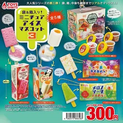 Toys Spirits Japan Gashapon Figure Anime Cute Miniature Ice Cream Box P3 Keychian Figurine Capsule Doll Accessories Gift