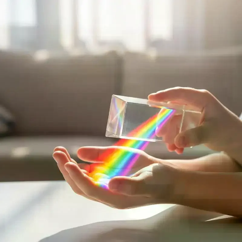1pc High-Quality Glass Prism - Dispersion & Spectrum Tool For Physics, Photography, Science, Ideal Gift For Students