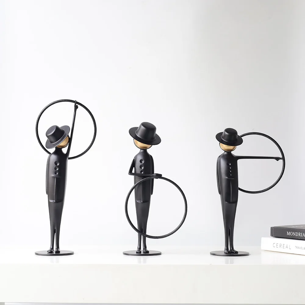 

Decorative Abstract Sculptures, Modern Home Decorations, Office Decorations, Cast Iron Figure Small Sculptures