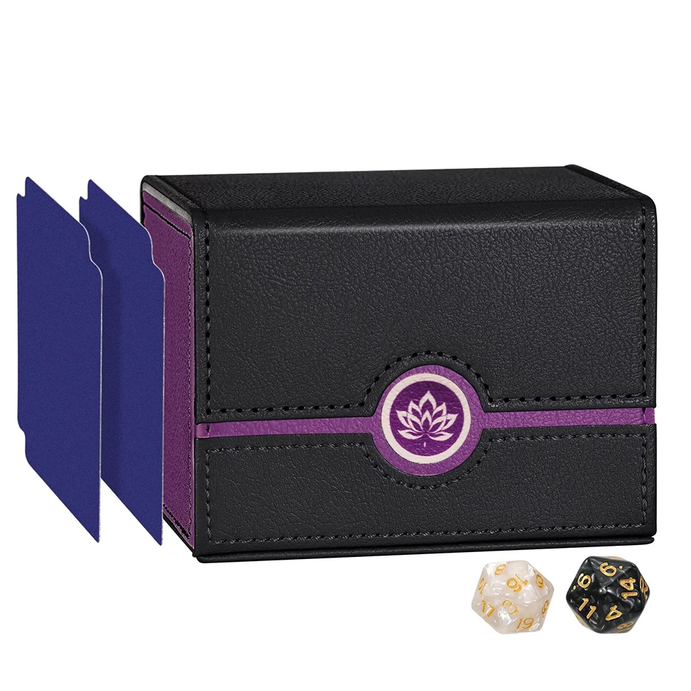 Lotus 120+ PU Card Deck Storage Box TCG Magic PKM YGO PTCG Board Games Commander MTG Card Carrying Organiser Case Trading Card