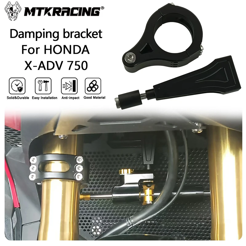 MTKRACING Damping bracket For HONDA X-ADV 750 2021-2024 Motorcycle Accessories Adjustable Steering Stabilizer Mount Support Kit