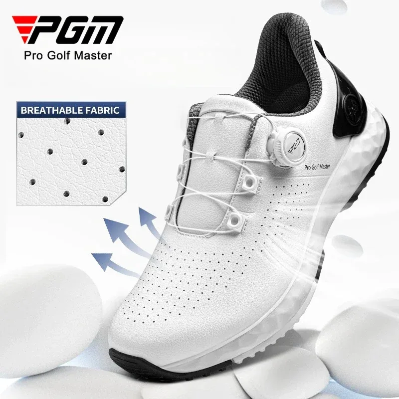 

PGM Мужские туфли для гольфа Удобные амортизирующие кружевные дышащие противоскользящие кроссовки для спорта на открытом воздухе XZ421