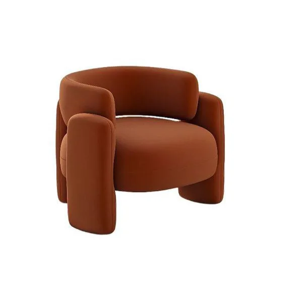 

#Minimalist High-End Wood Sofa Chair Lightweight Single Chair Rock Plate Small Table Living Room Lobby Reception Chair