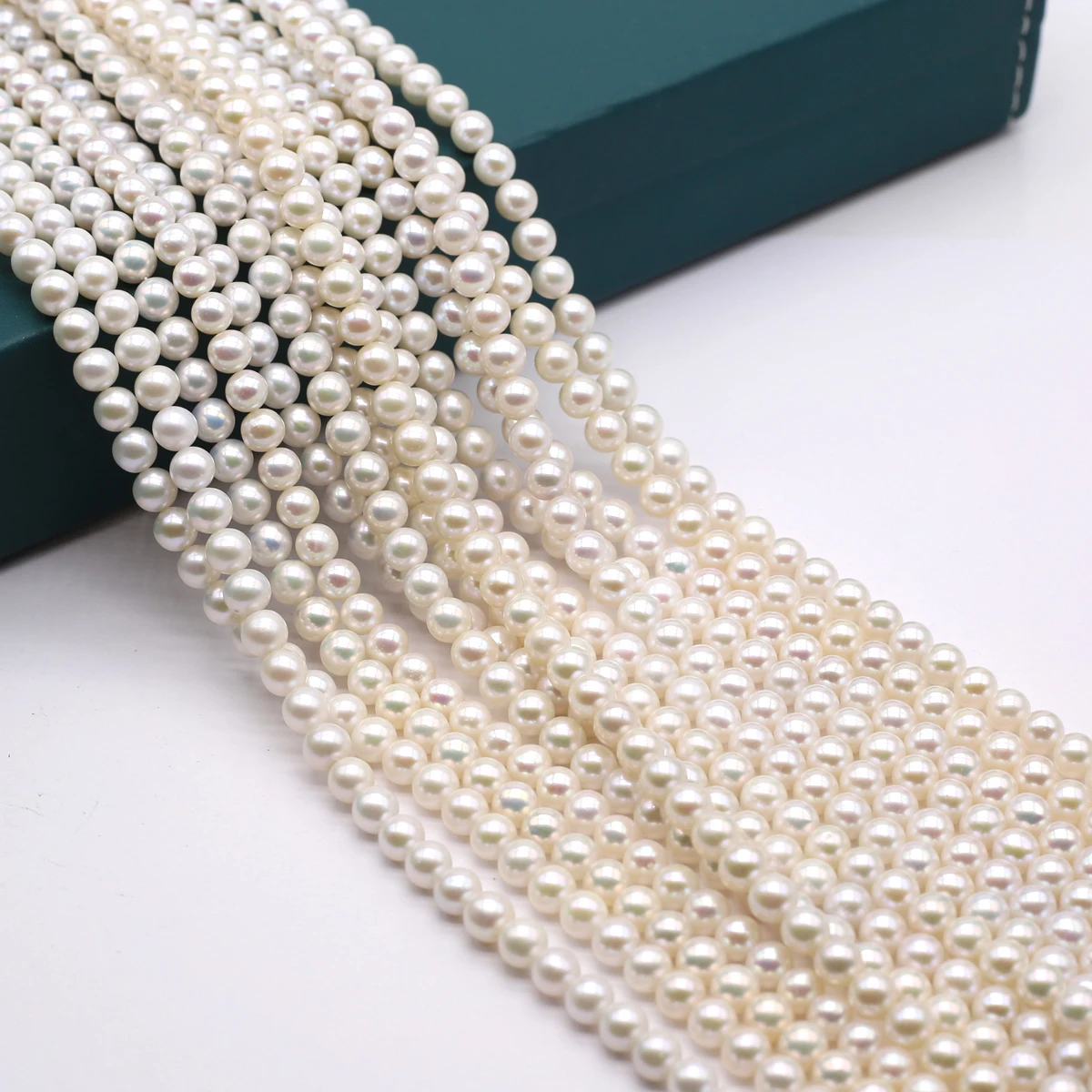 High Quality Natural Freshwater Pearl Beads AAA 6-6.5mm Round Pearls Beads For Jewelry Making Fit DIY Women Bracelet Necklace