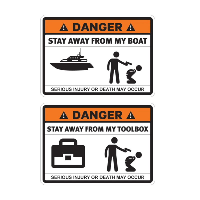 S62329#Danger Funny Stay Away From My Toolbox Car Sticker Waterproof Vinyl Decal Car Accessories Decor Pegatinas Para Coche
