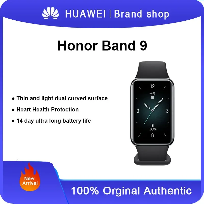 Huawei Honor band 9 Light and Thin Hyperboloid Heart Health Guard 14 Day Ultra Long Endurance Smart Bracelet Sports Bracelet