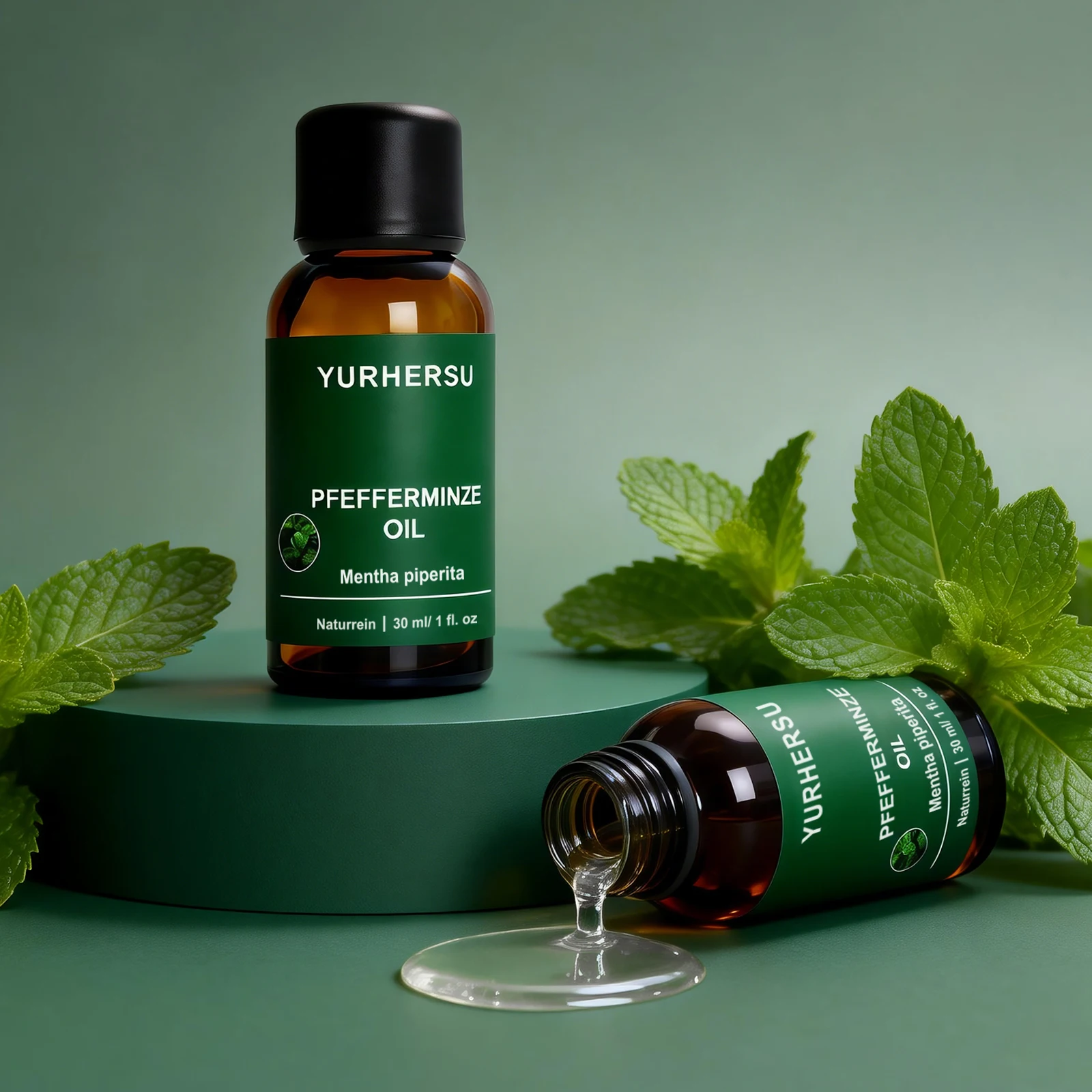 Aceite esencial de menta puntera 30 ml para enfoque y energía, claridad mental, inhalación refrescante, estudio/trabajo, 100% puro