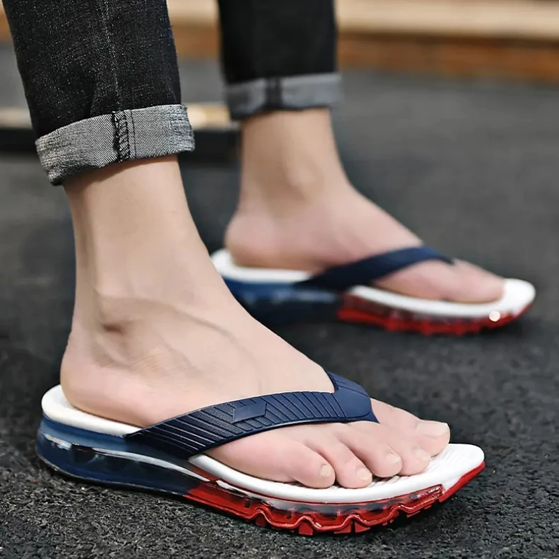 AIR High Quality Men Women Flip Flops Outdoor Indoor Slippers Soft Sole Men Beach Sandals Non-slip Bathroom Home Men Flip Flops