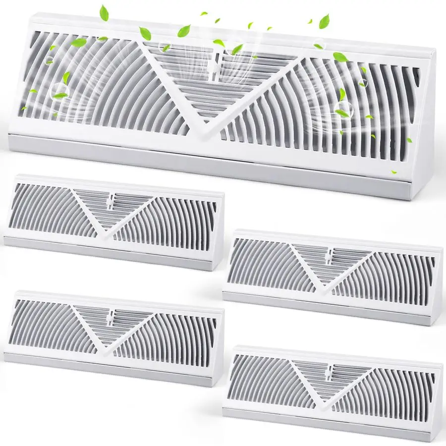 

Pcs Baseboard Register Vent 18 Inch Duct Opening Size Baseboard Vent Covers Diffuser Adjustable Corner Return Air Grille for Hom