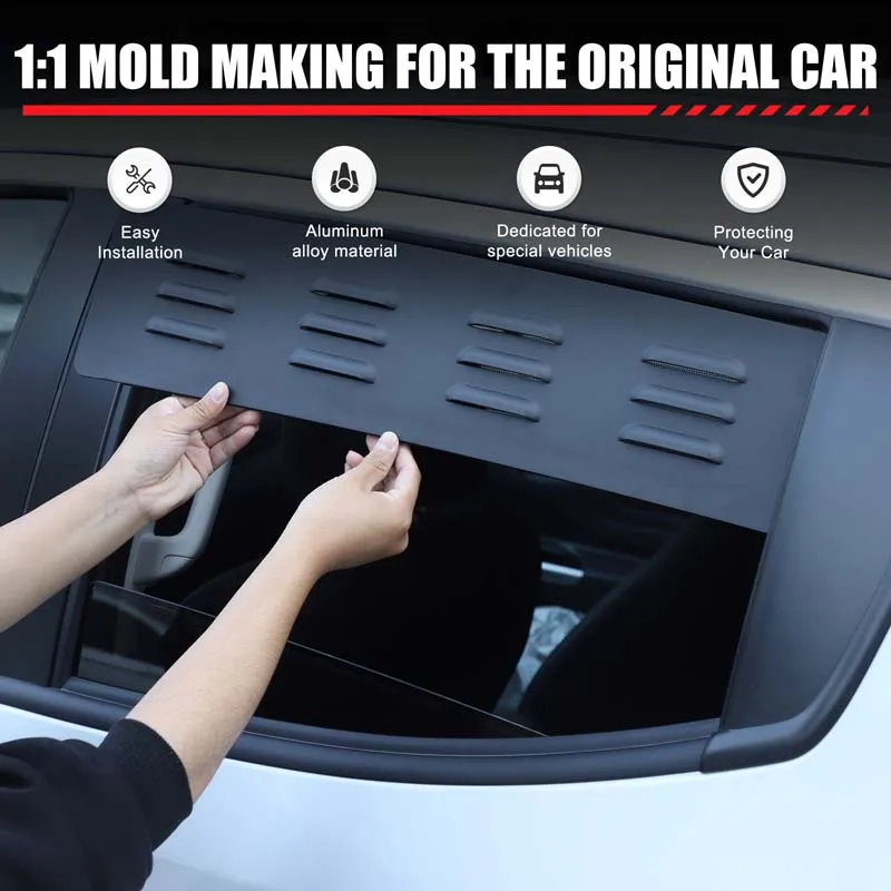 

Aluminum Alloy For Mitsubishi L200 Triton 2015-2023 Car Rear Side Window Ventilation Panel Decoration Modification Accessories