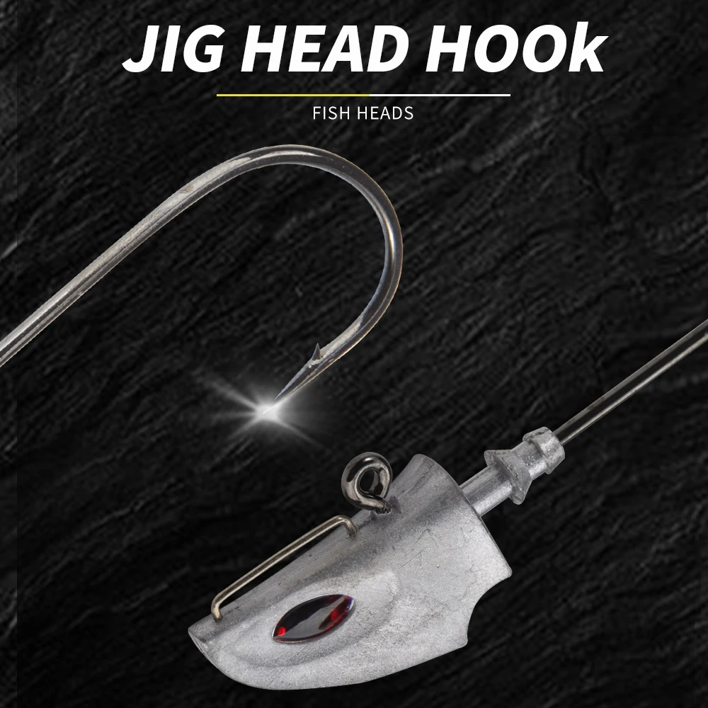 Imagem -05 - Jig Head Hooks Gancho Pareado Farpado Spoon Spinner para Soft Worm Equipamento de Pesca 7g 10g 14g 21g D1-metal