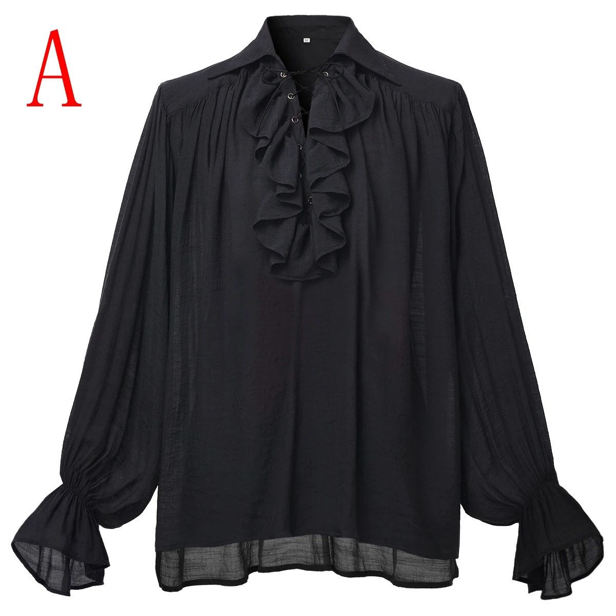 Camicia pirata per donna uomo medievale Halloween Cosplay Vampire Clothes theatre Poet Costume Tops