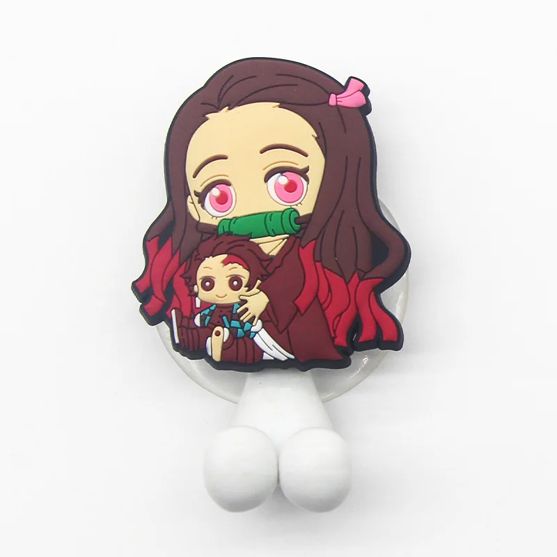 Anime Demon Slayers Doll Toy Electric Toothbrush Holder Nezuko Tanjirou Zenitsu Wall Mounted Bathroom Toothbrush Shelf Towel Ra - view 6