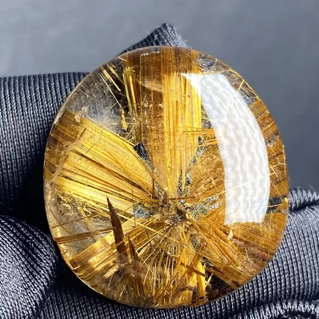 

Natural Gold Rutilated Quartz Flower Pendant Rutilated Quartz Jewelry 25*23*8mm Bead Men Women Brazil AAAAAAA