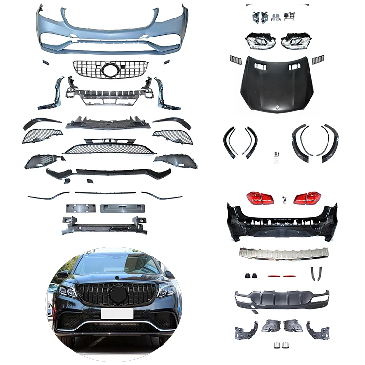 GLS63 Bodykit Upgrade Auf GL X166 Vollstoßfänger-Bodykit Alt Bis Neu Für Mercedes Benz GL Klasse X166 2013 2014 2015 Bodykit