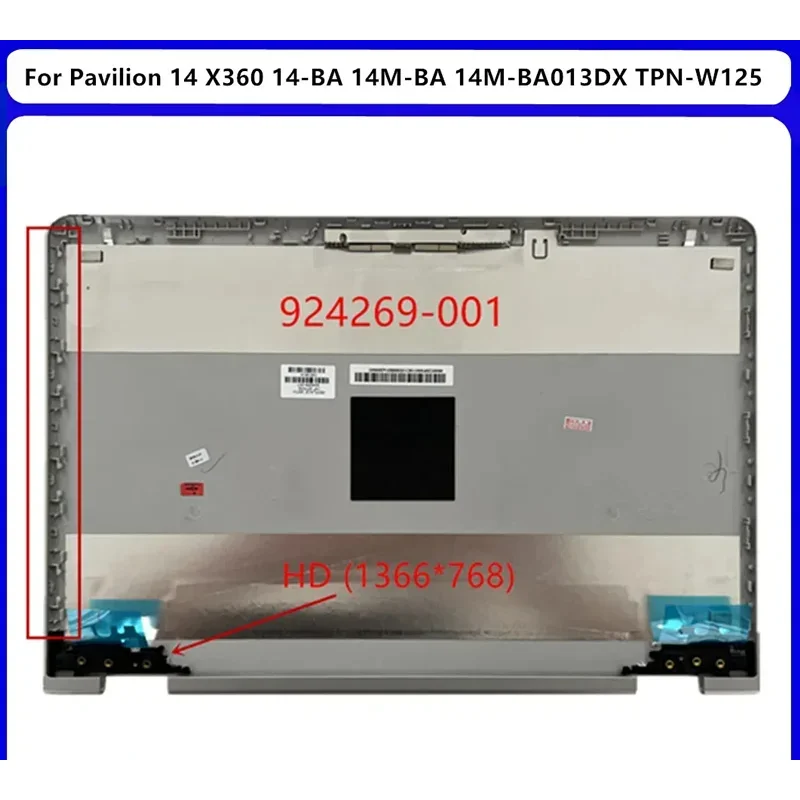 LCD Back Cover 924270‑001 924272‑001 924269‑001 For HP Pavilion 14 X360 14‑BA 14M‑BA TPN‑W125 Laptop