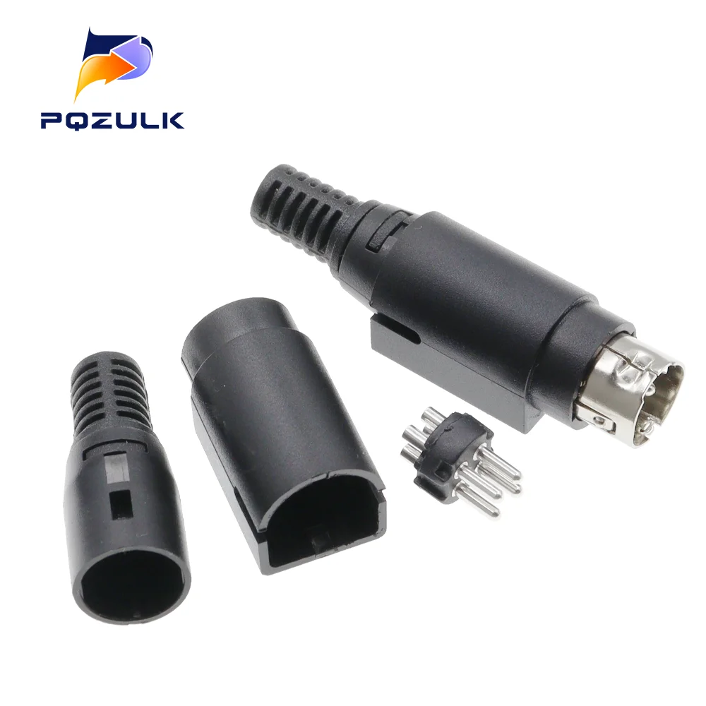 2PCS 3/4Pin Power DIN Plug For TFT LCD Flatscreen 12V DC DIN Plug TV Supply Connector Adapter New