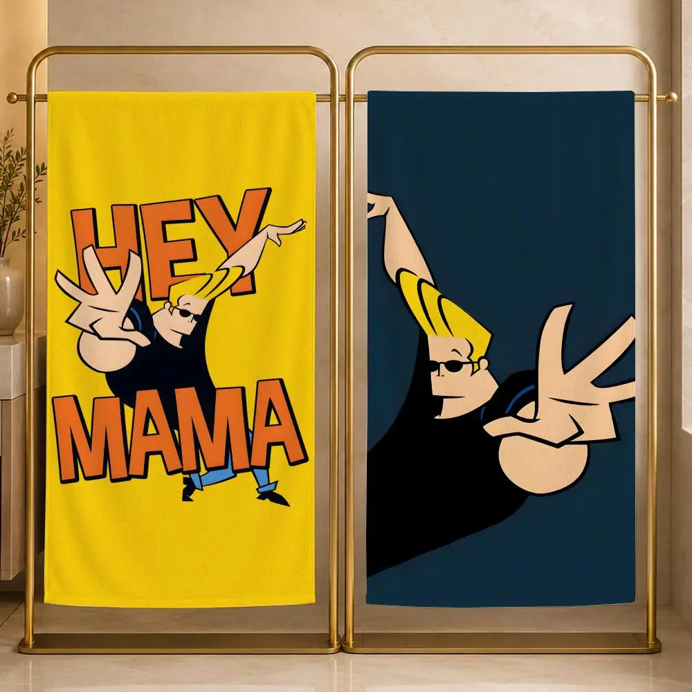 character J-Johnny B-Bravo Towel Large print Quick Dry Microfiber Beach Towel face towel Soft Lightweight Gym Camping Spa