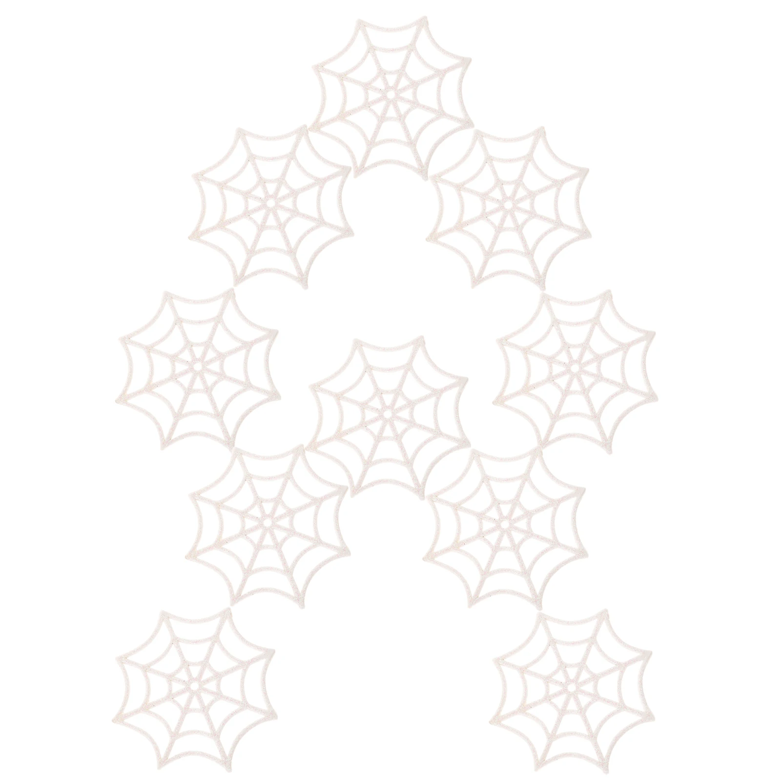 

10 Pcs Decoration 8CM Plastic Halloween Party naments Cobweb Scene LayoutHaunted House Decor Reusable