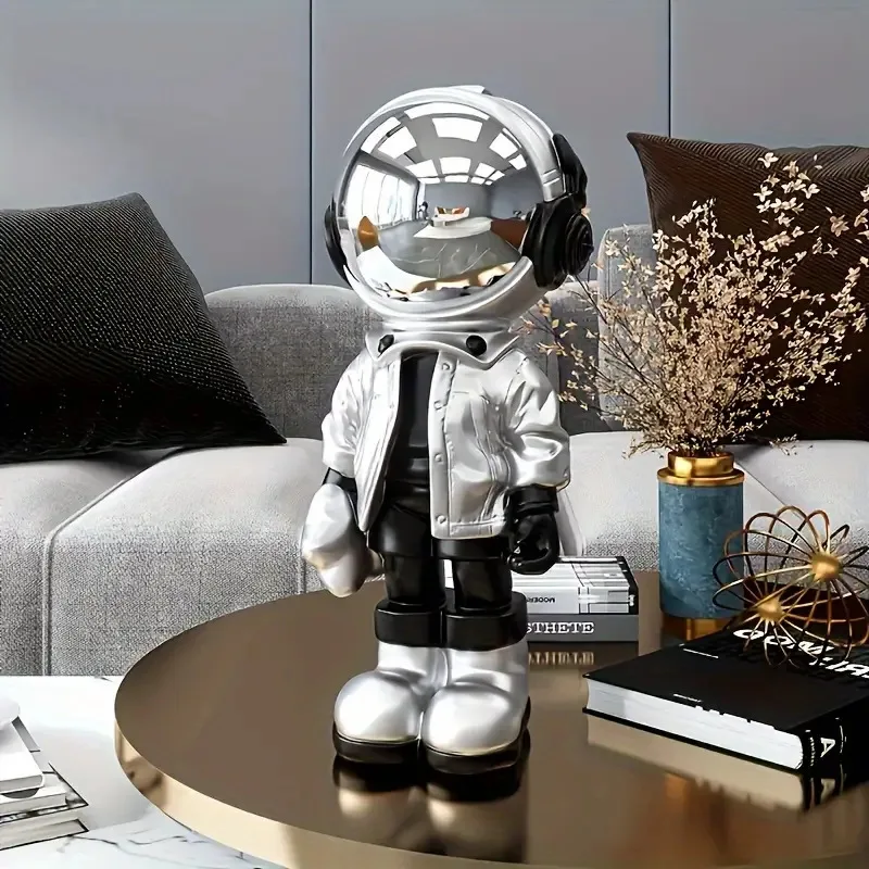 Astronaut Statue Resin Art Light Luxury Crafts Living Room Entrance TV Cabinet Home Decoration Ornaments