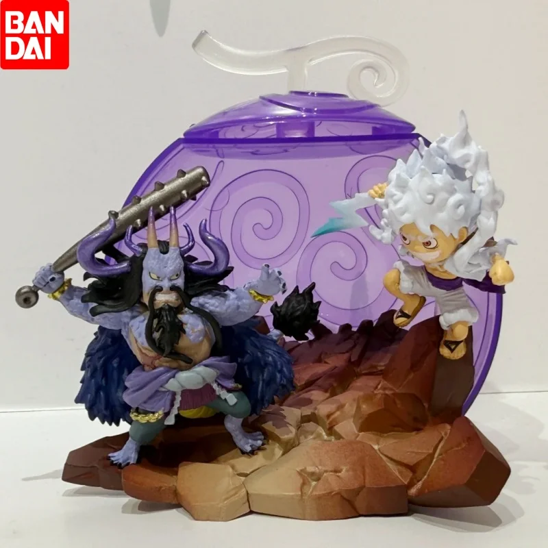 

Bandai натуральная цельная фигурка аниме Devil Fruit Gashapon Monkey.D.Luffy Vs Kaidou, коллекционная модель, обычная специальная игрушка, подарки