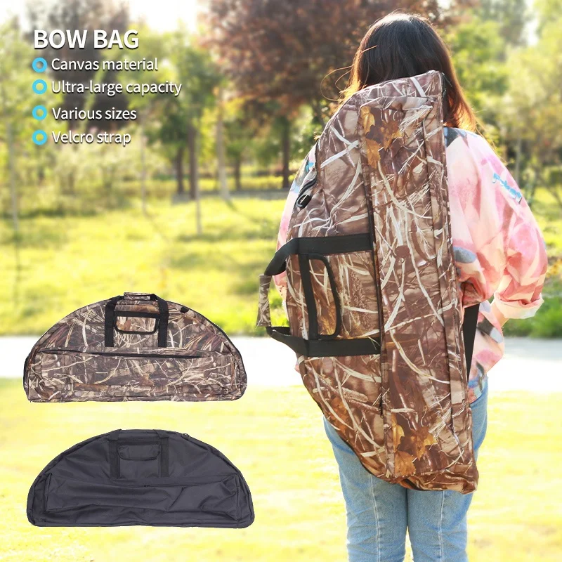 Archery Bow Bag Compound Bow and Arrow Case Soft Lightweight Hunting Practice Accessories Adjustable Shoulder Strap Carry Bag