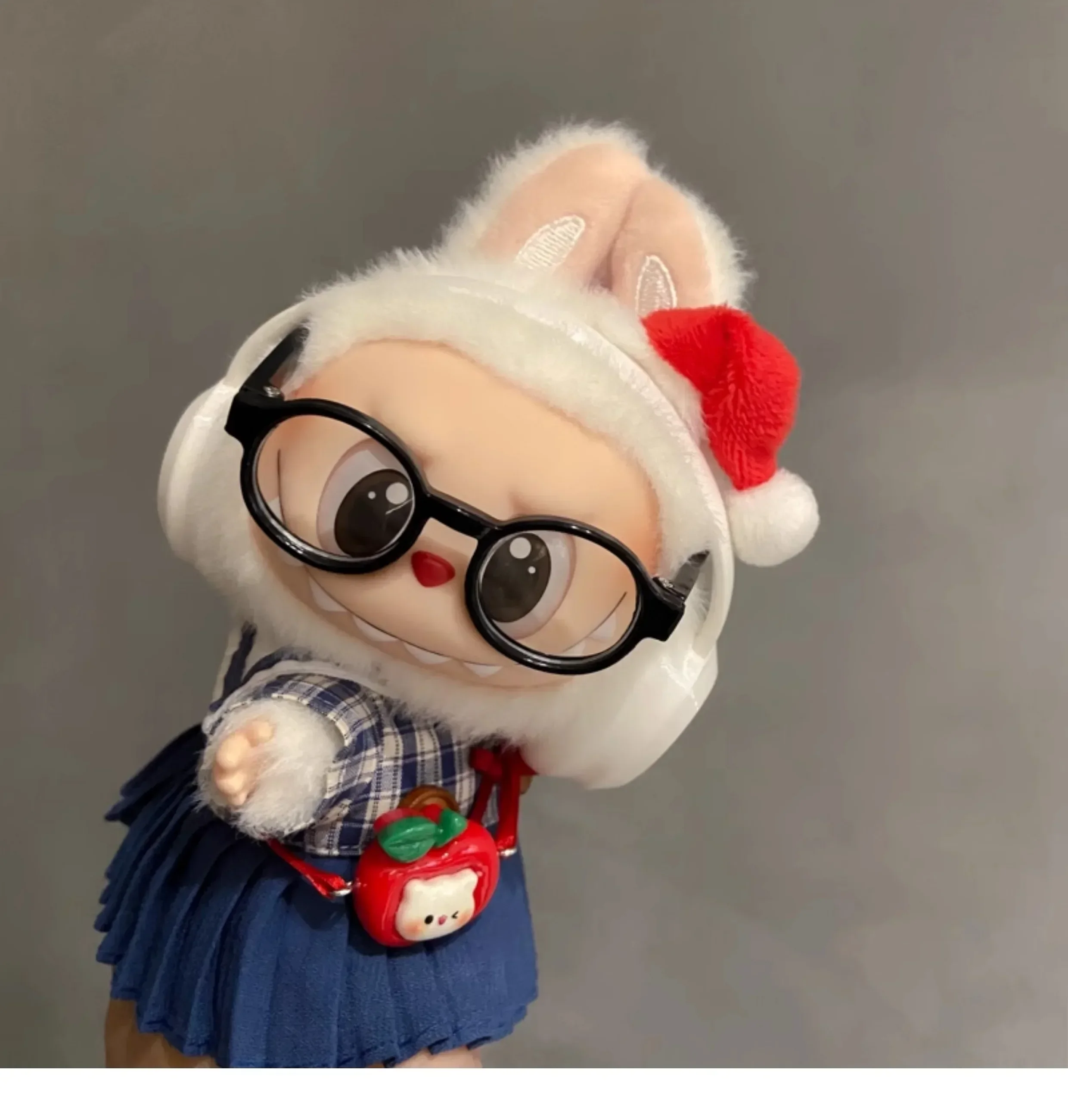 For Labubu 17cm Macaron Color Cotton Doll Earphone Accessories 10cm Fashion Earphones Cute Doll Earphones