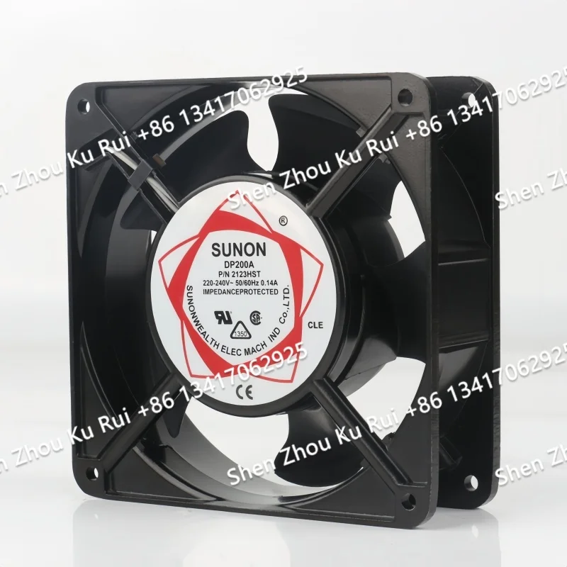 cooling fan DP200A P/N 2123HST New SUNON 200V AC220-240V 0.14A DC EC 12038 120X120X38MM 12CM Industrial cabinet Aluminum frame