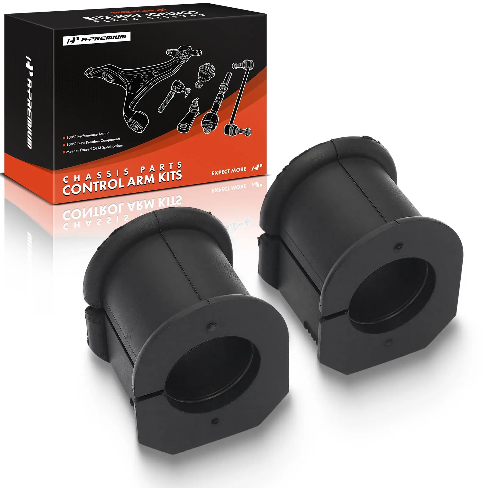 A-Premium 2x Front To Frame Sway Bar Bushing Kit for Ford F-450 Super Duty F-550 Super Duty 2005-2007 5C3Z5484DA